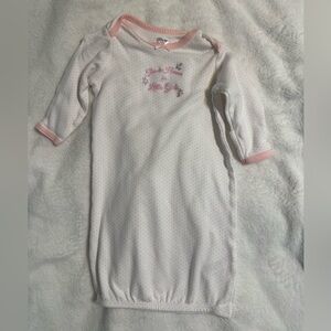 Little Me “Thank Heaven for Little Girls” White and Pink Infant Gown - Newborn